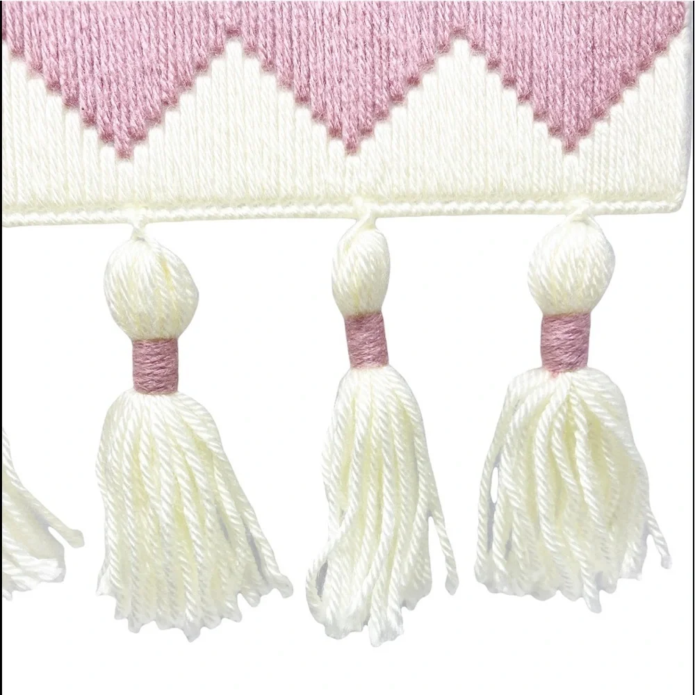 Handmade Wood Loom Tassel Bohemian Woven Wall Hanging Knitting Tapestry